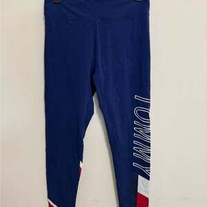 Tommy Hilfiger Blue Leggings with Logo Detail
